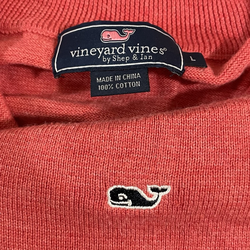 Vineyard Vines Men's Size Large 1/4 Zip Long‎ Sleeve Pullover Cotton